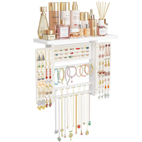 Emfogo white-finish jewelry organizer complements modern decor