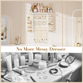 Emfogo top tray for perfumes and cosmetics keeps dresser clear