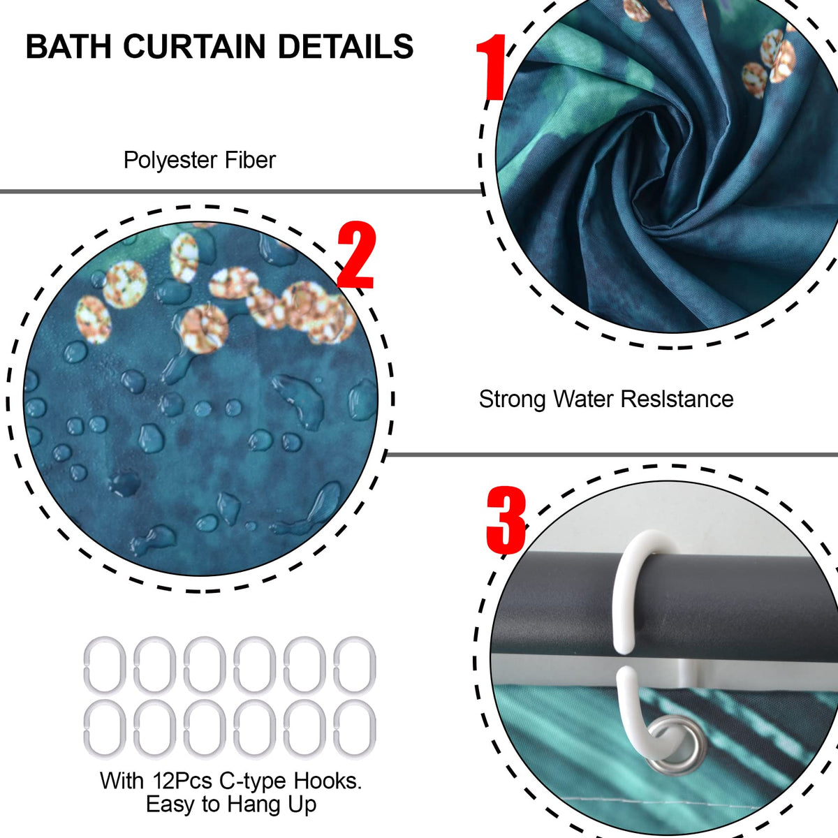 EMHOME green non-slip bath rug stays in place on damp floors