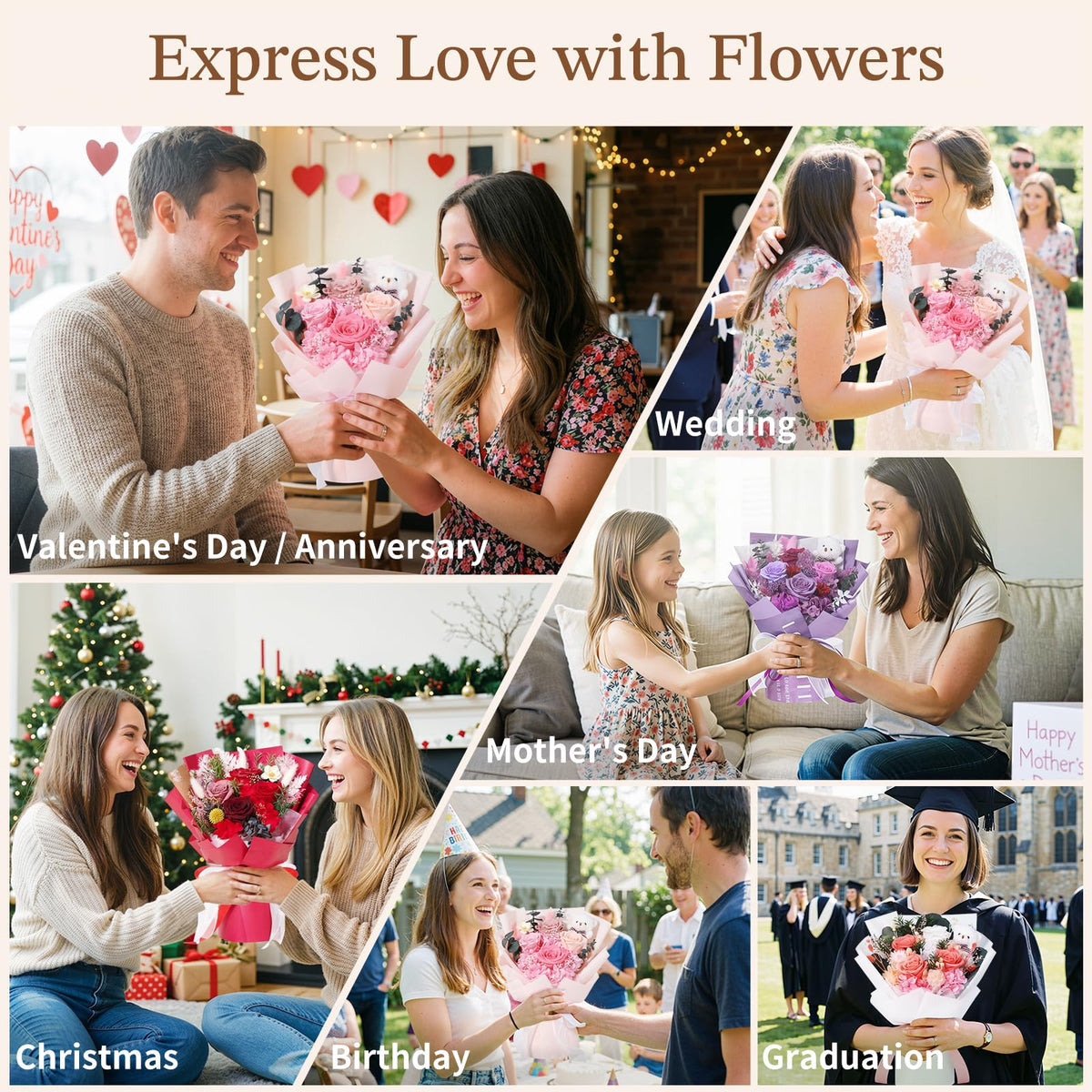Emibele bear-in-bouquet gift set adds whimsy to celebrations.