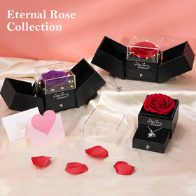 Emibele elegant gift set with rose necklace card.
