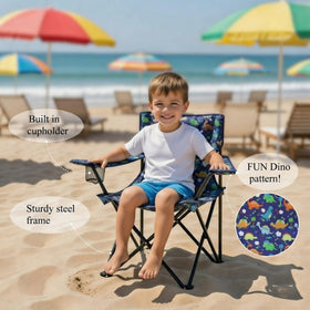 Emily Rose Playful Dinosaurs chair 125 lb capacity supports growing children.