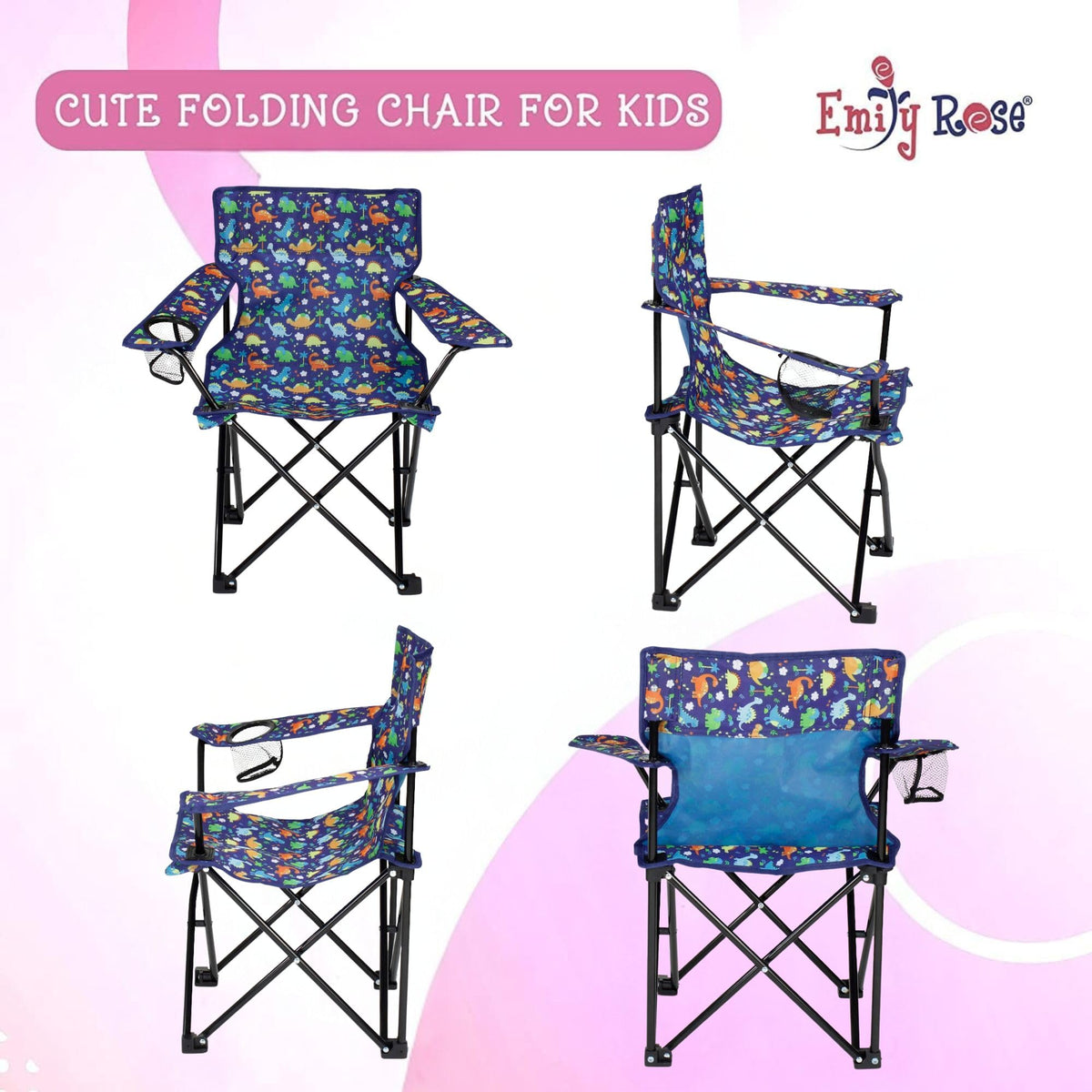 Emily Rose Playful Dinosaurs chair anti pinch safety lock helps protect small fingers.