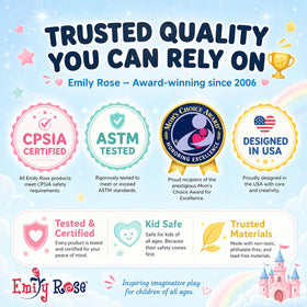 Emily Rose Sea Unicorns chair suited for ages 2–7 and growing with kids