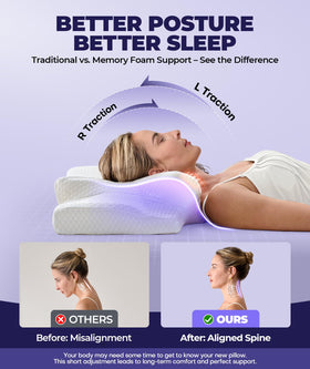 Emircey pillow height switch 3.5 and 3.1 inches for versatile sleeping