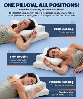 Emircey side, back, or stomach sleeper pillow supports neck and shoulder comfort