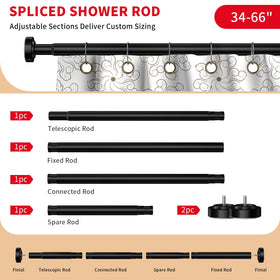 Emlaoe heavy-duty 1-inch rod for sturdy curtain support.
