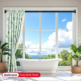 Emlaoe matte black finish complements a modern bathroom look.