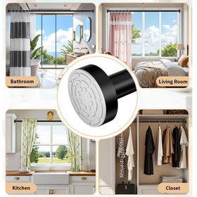 Emlaoe multi-use rod for bathrooms, bedrooms, and closets.