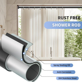Emlaoe no-drill shower rod—easy tool-free setup in any room.