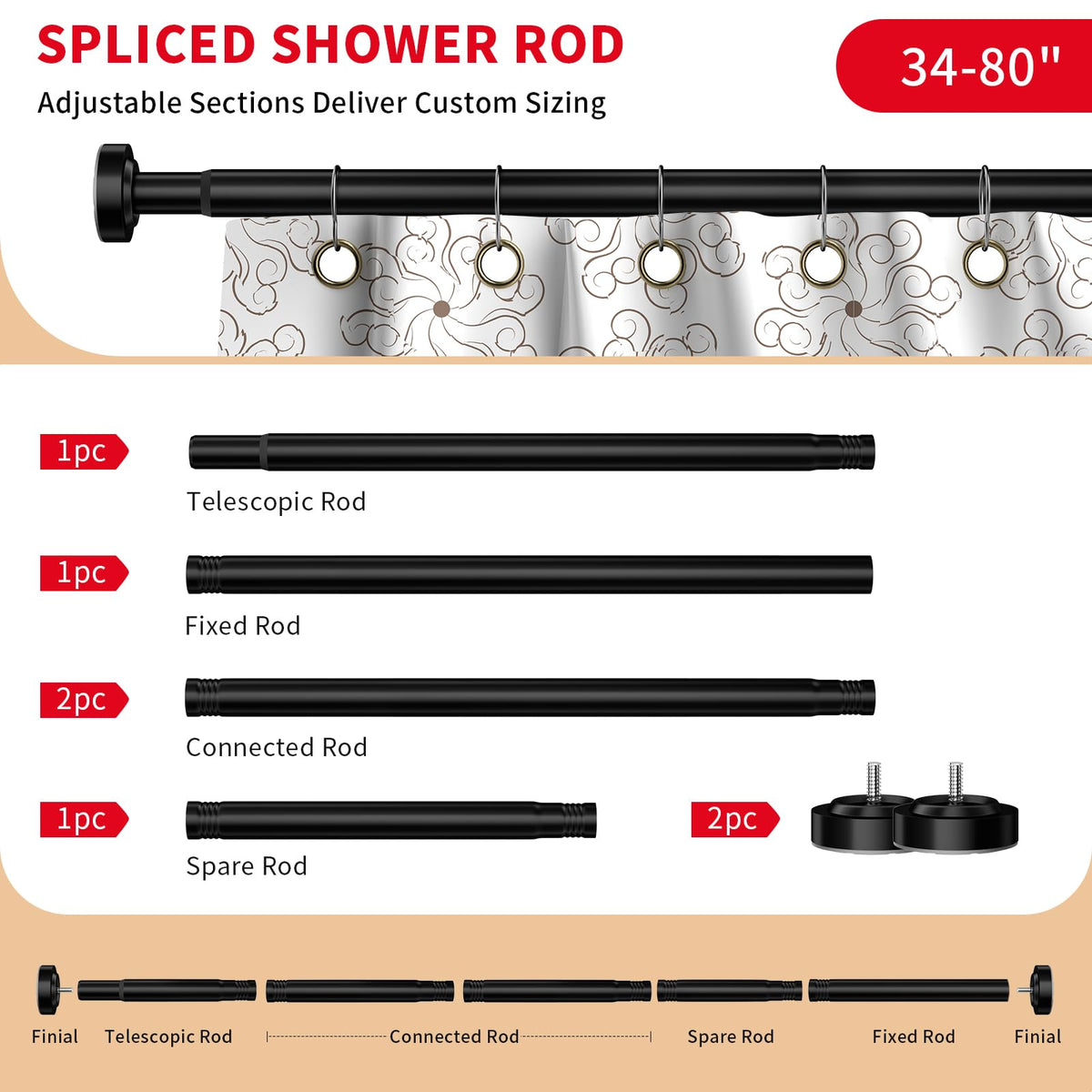 Emlaoe no-drill installation shows renter-friendly setup.