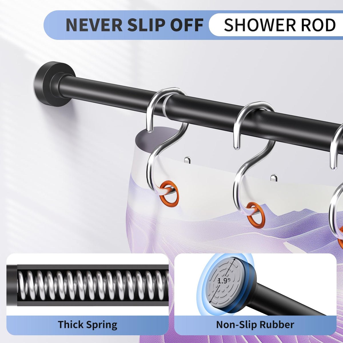 Emlaoe telescopic adjustment displays easy length changes for a precise fit.