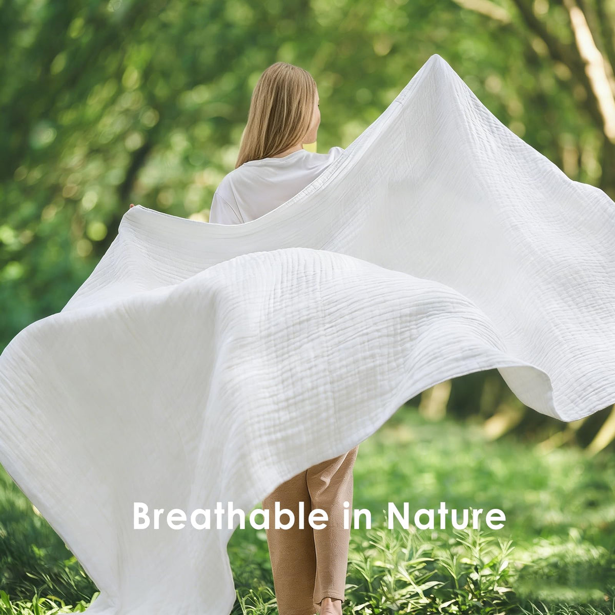 EMME cotton muslin blanket packaged for easy gifting