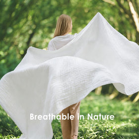 EMME cotton muslin blanket packaged for easy gifting