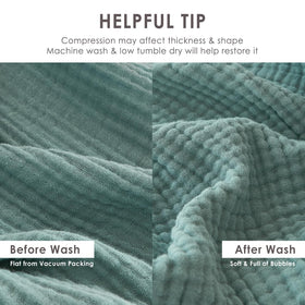 EMME blanket closeup reveals soft gauze fibers delivering moisture absorption