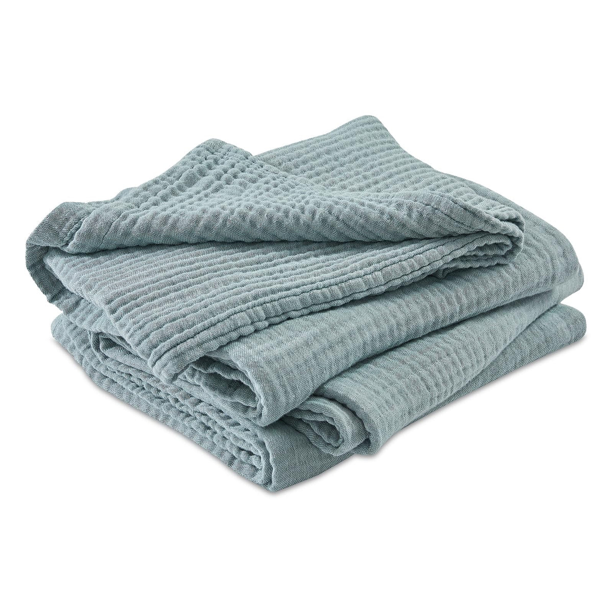 Easy-care folded EMME throw remains vibrant after machine washing.