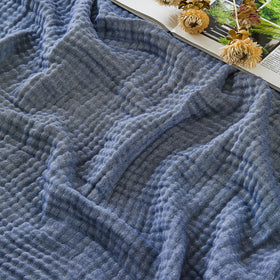 EMME Cotton Muslin Blanket close-up texture for soft daily comfort.