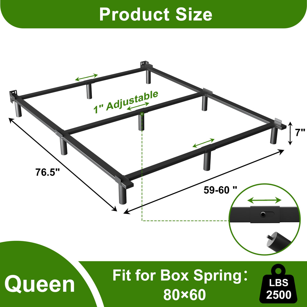 EMODA bed frame with non-slip mattress pads prevents shifting for undisturbed sleep.