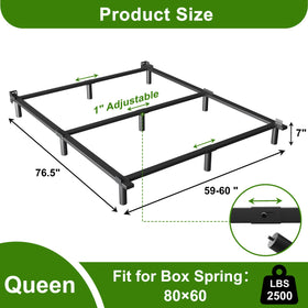 EMODA bed frame with non-slip mattress pads prevents shifting for undisturbed sleep.