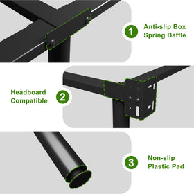 Headboard-ready design with brackets lets you customize your look.