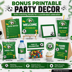 Empire Party Supply 98-piece soccer party kit ready for action