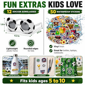 Empire Party Supply soccer stickers perfect for goody bags and decorations