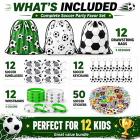 Empire Party Supply soccer sunglasses with black frames for stylish game-day looks