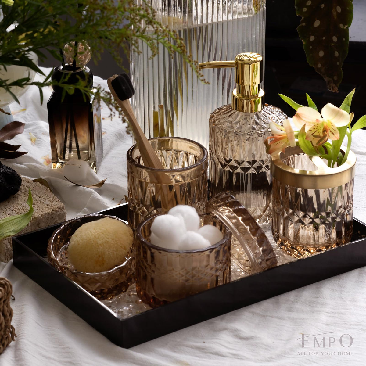 EMPO tumbler for brushes or makeup tools and storage