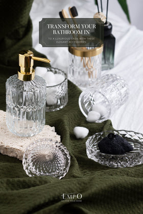 EMPO clear tumbler for toothbrushes or makeup brushes with style