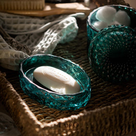EMPO ocean teal blue glass conveys calm, refined style
