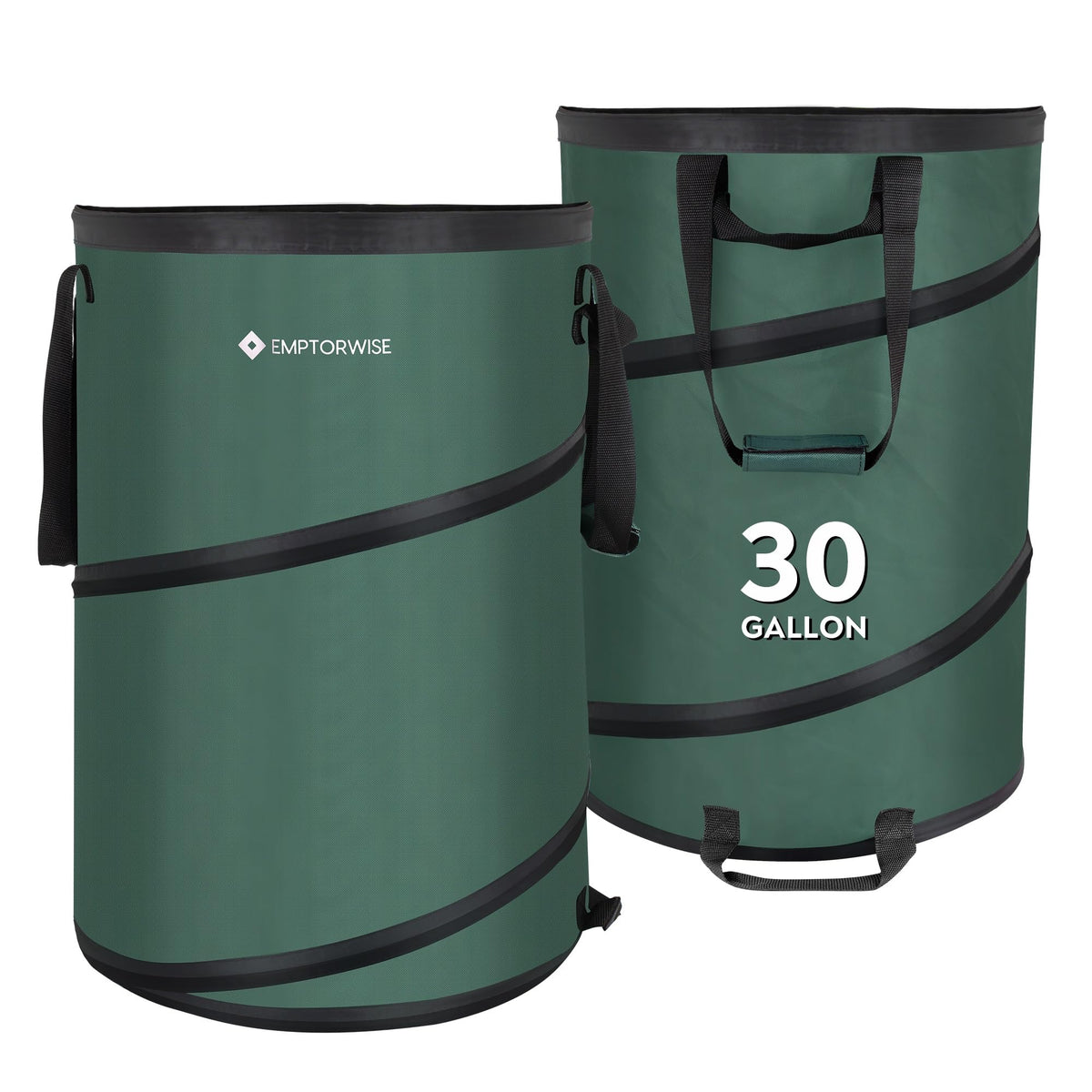 Emptorwise collapsible pop-up trash can for travel keeps campsite waste tidy and compact.