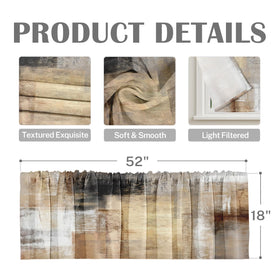 Emvency valances 52x18 inch with rod pocket for easy installation