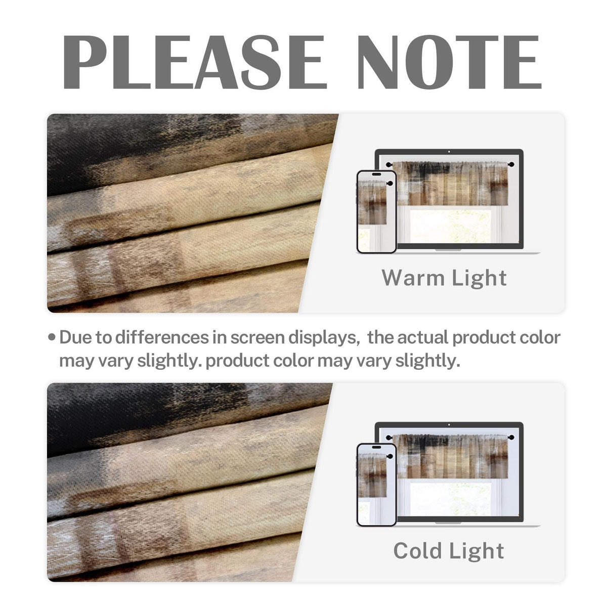 Soft polyester fabric from Emvency valances with durable color