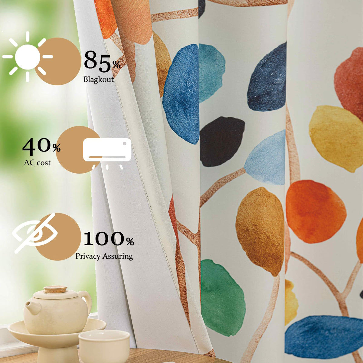 Emwnodti two-panel set fits most windows while adding bohemian charm