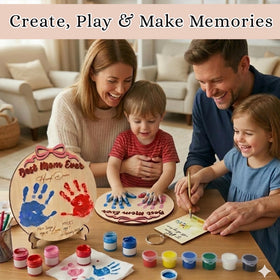 EMZIVA handprint paint set provides safe, vivid colors for kid-friendly crafting.