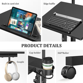 Enayplon ergonomic keyboard tilt, desk design to ease wrist strain