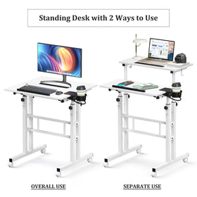 Enayplon desk on lockable casters stays secure when you need stability.