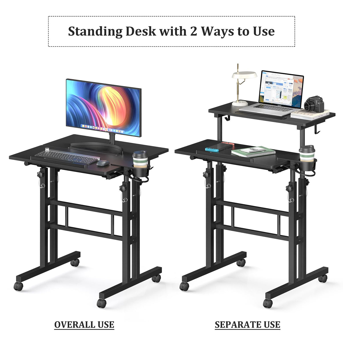 Enayplon portable laptop table for bedside or couch use, convenient setup