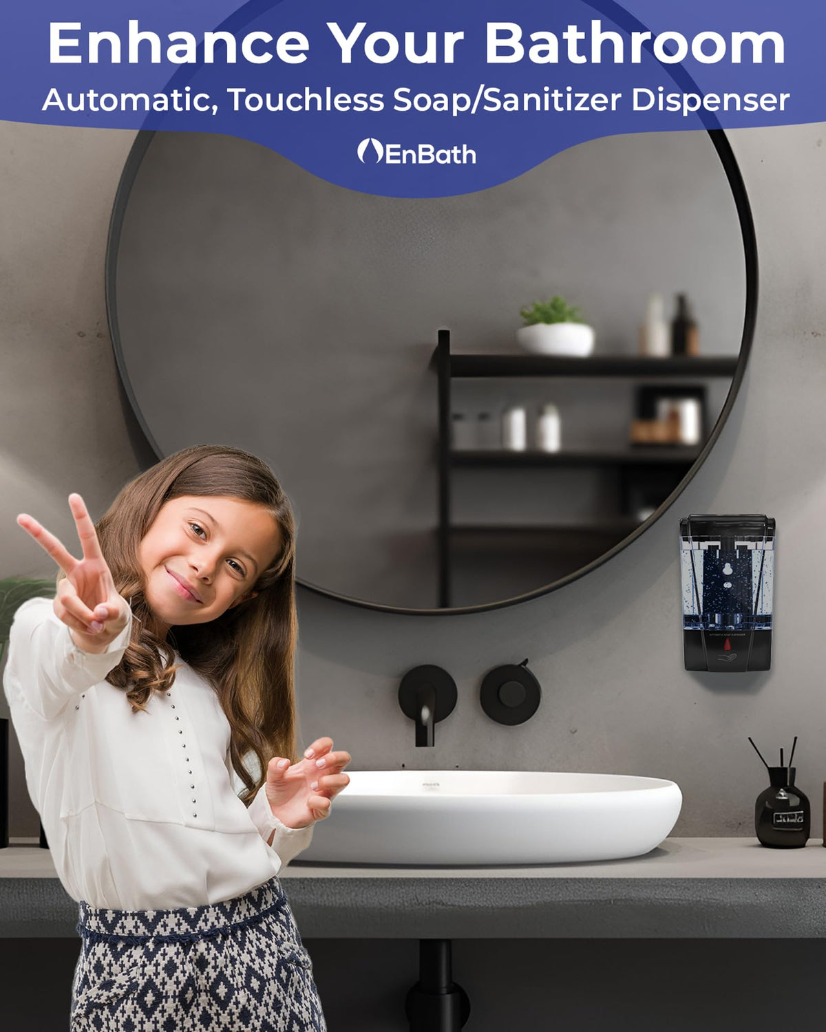 EnBath two-pack installed in a restroom for high-traffic use.