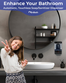 EnBath two-pack installed in a restroom for high-traffic use.