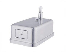 EnBath durable metal dispenser stands up to busy hospitality environments.