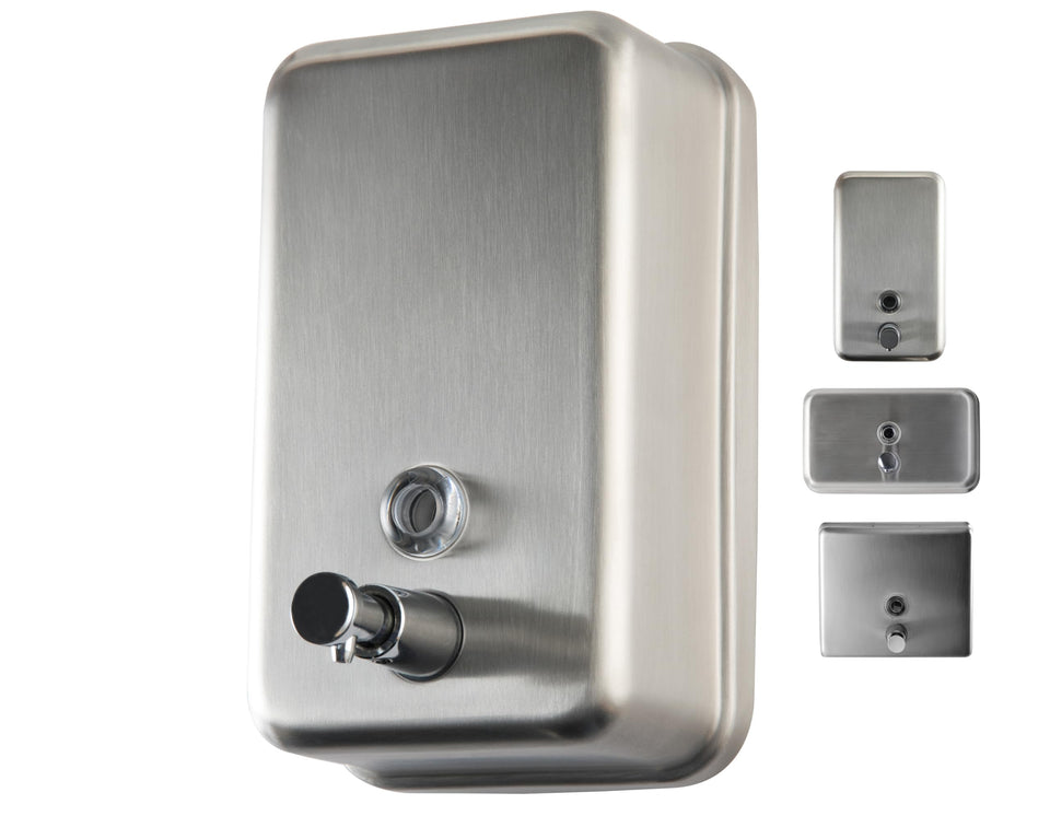 EnBath commercial soap dispenser with stainless body for durable performance in high-traffic restrooms.