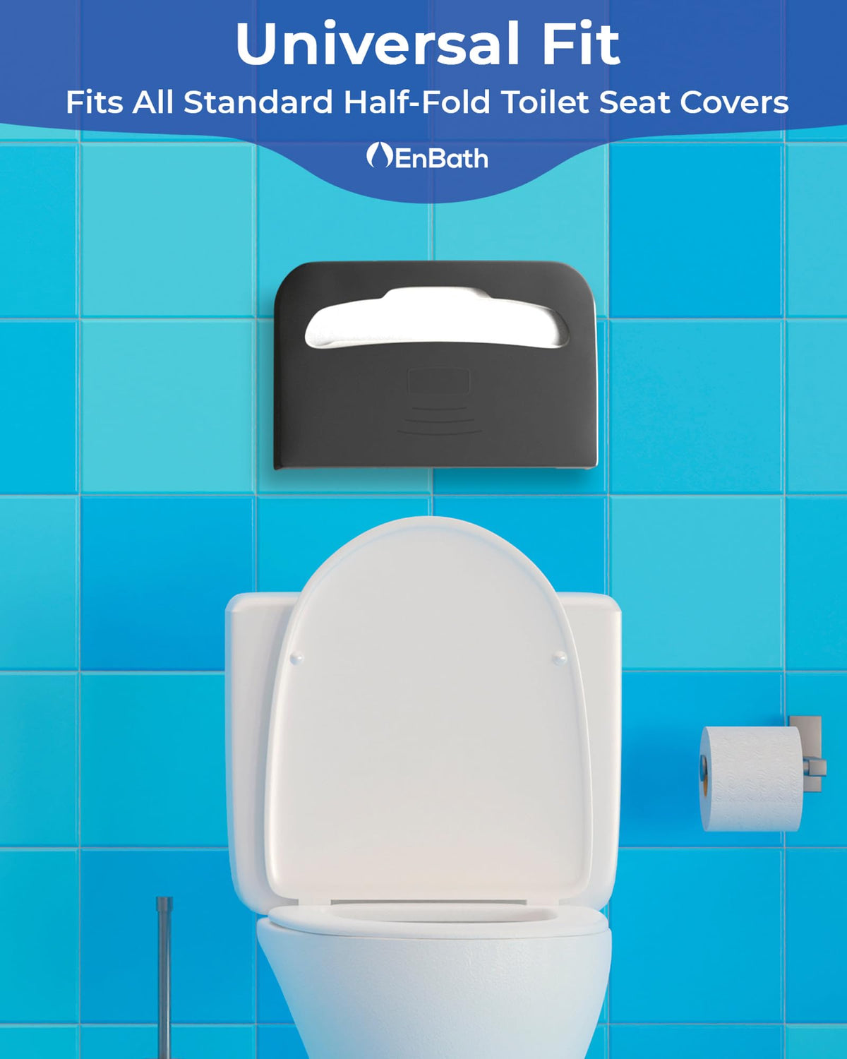 EnBath durable ABS wall-mount dispenser, waterproof and scratch-resistant.