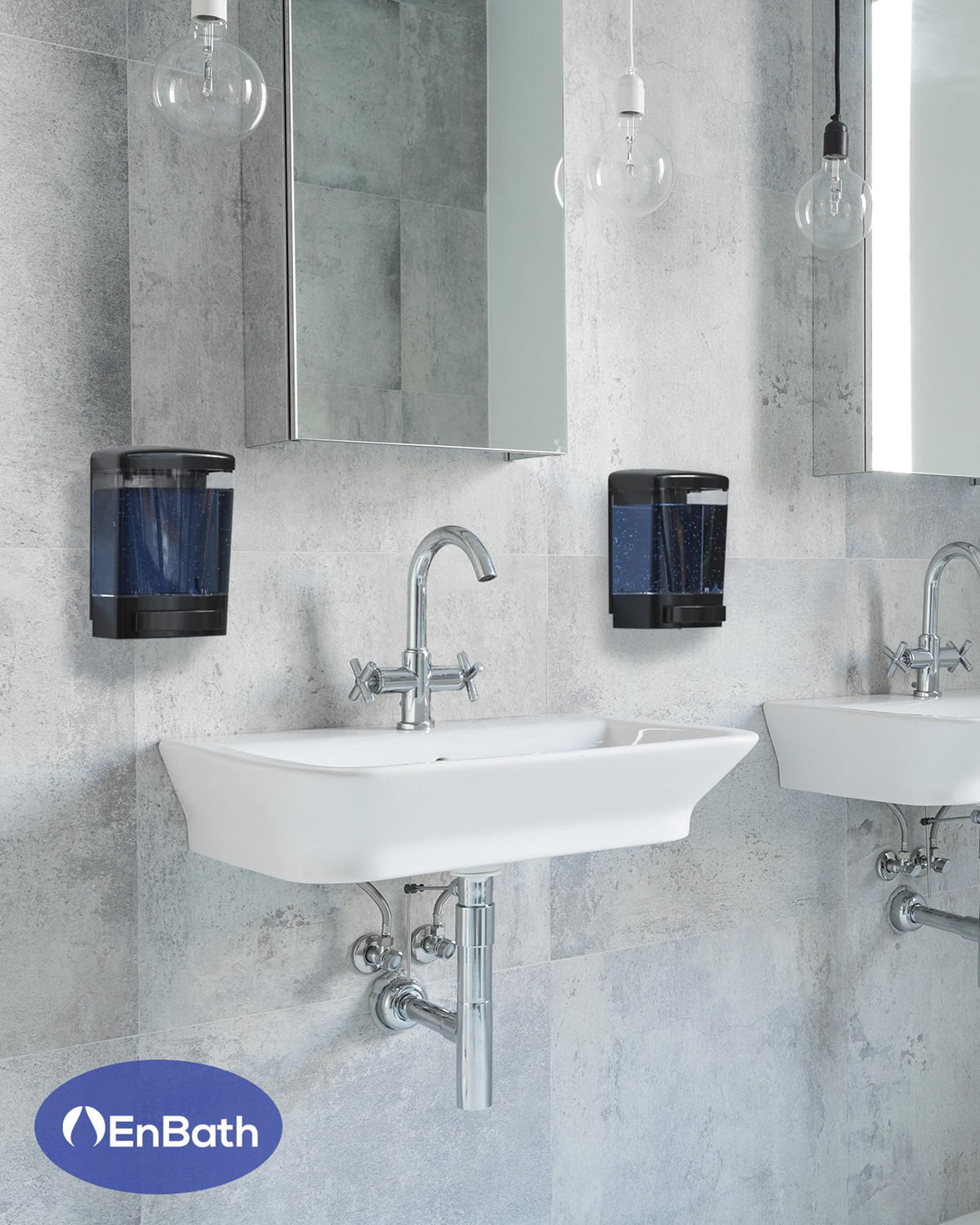 EnBath large-capacity 1000ml dispenser reduces refills and maintenance.