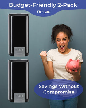 EnBath dispenser uses tamper-resistant lock for secure contents