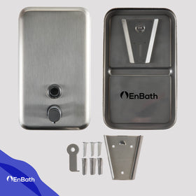 EnBath wall-mount design simplifies installation and cleaning in kitchens and restrooms.