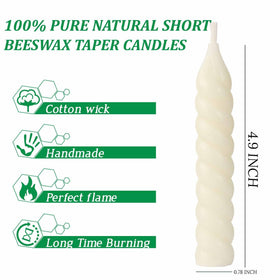 ENCANLIGHT spiral taper candle with 3/4 inch base fits standard holders.