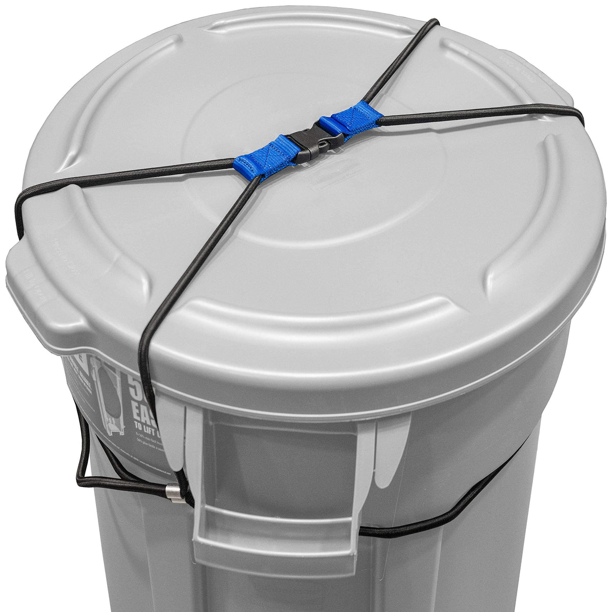 Close-up of ENCASED TrashLock cord system designed for durability outdoors.