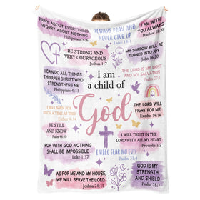 Encoink baptism gift blanket folded, ready for gifting and display.