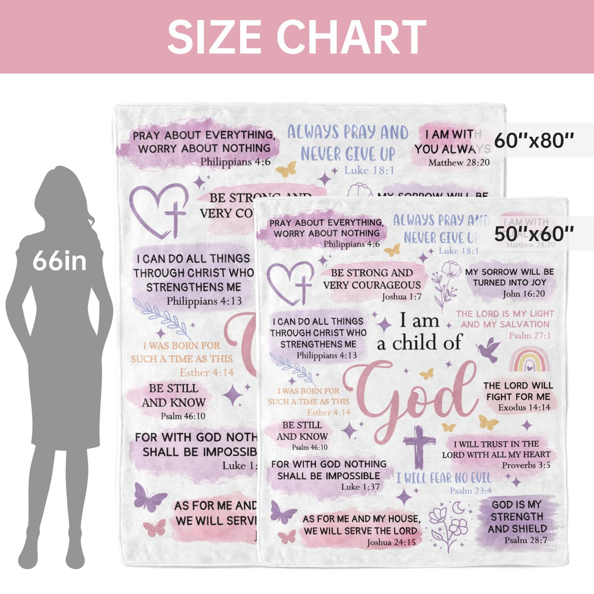 Encoink I Am a Child of God blanket packaging image, ready to gift.